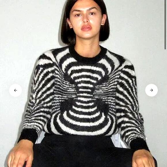 Paloma Wool Matrix Abstract Print Pullover Sweater Size Small - Picture 2 of 10